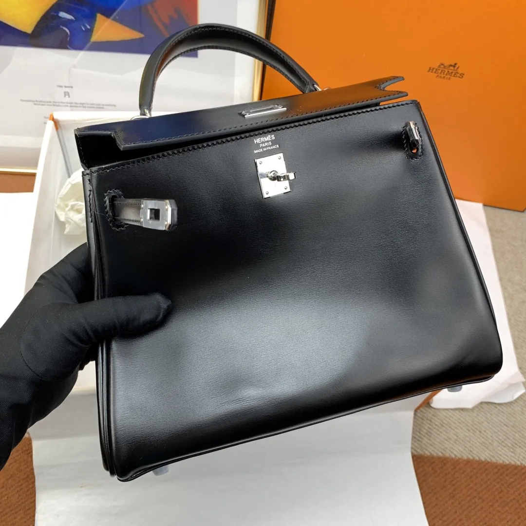 Hermes Kelly 25 Black Bag - Image 4