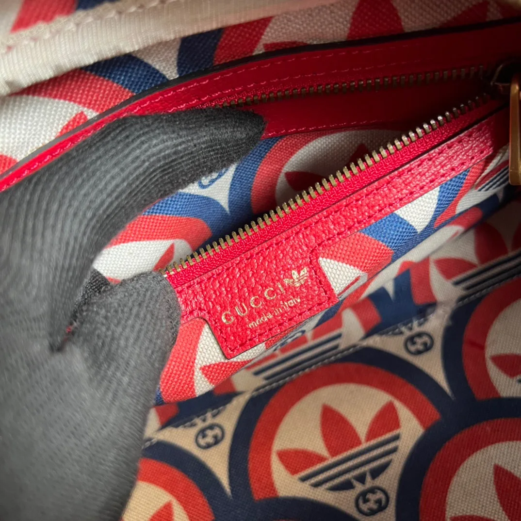 Gucci x Adidas Mini Duffle Bag Red / GG - Image 4
