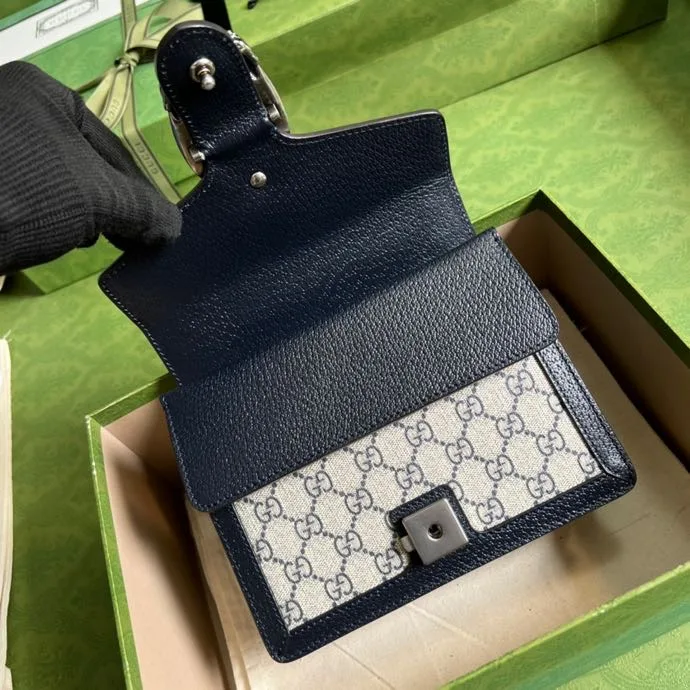 Gucci Dionysus Mini Bag Beige And Blue GG Supreme Canvas / - Image 4