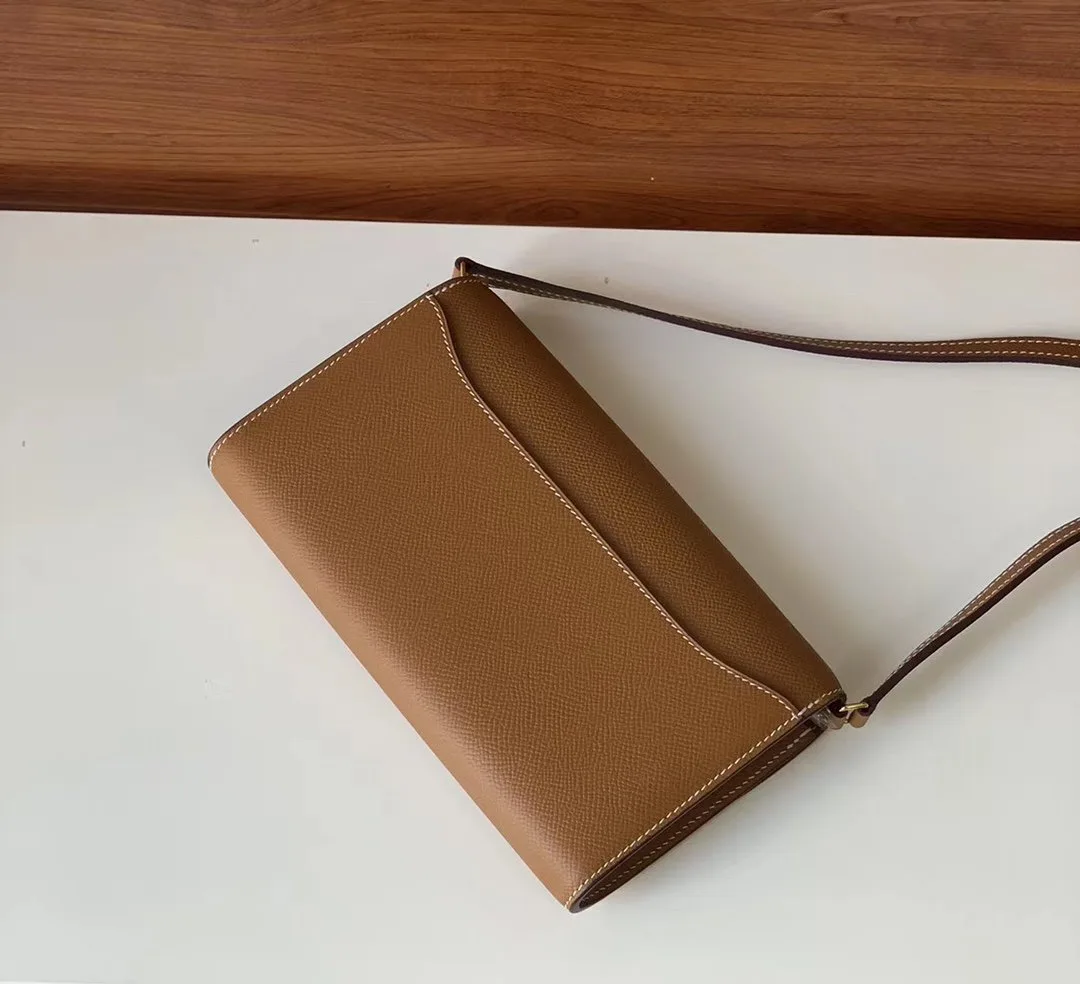 Hermes Constance Togo Long Wallet / Gold Toned Hardware Brown - Image 4