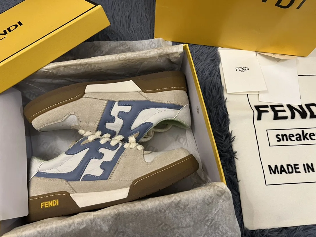Fendi Match Low Tops Sneakers Grey 7E1493 - Image 8