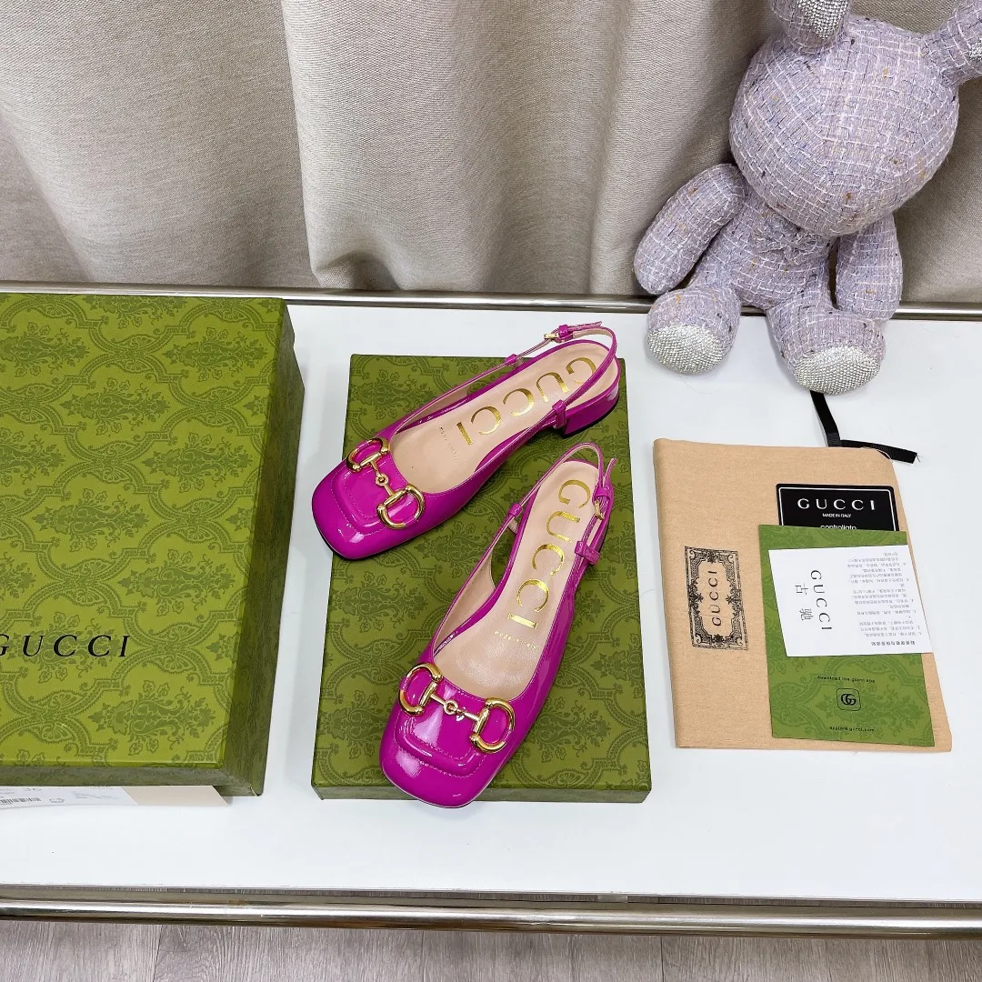 Gucci Women’s Slingback With Horsebit Dark Pink - Image 3