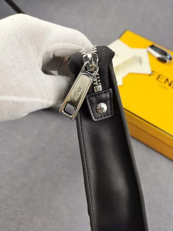 Fendi Flat Pouch Black Nappa Pouch / FF 7VA491A72VF0GXN - Image 8