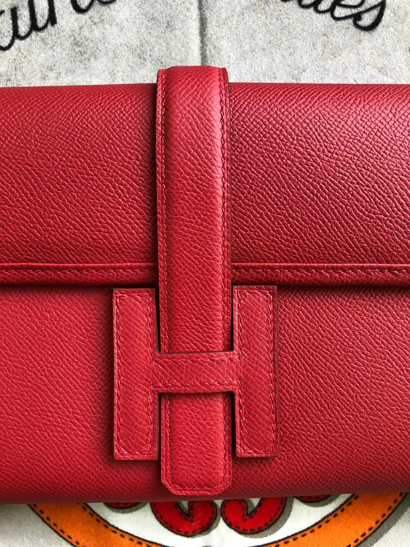 Hermes Jige Elan 29 Clutch Wallet / Red - Image 3