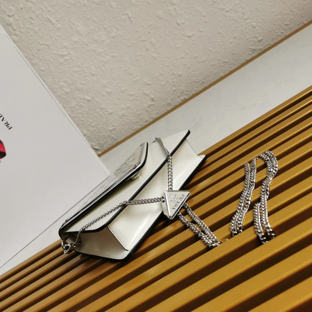 Alternative view of Prada Brushed Shoulder Bag White
