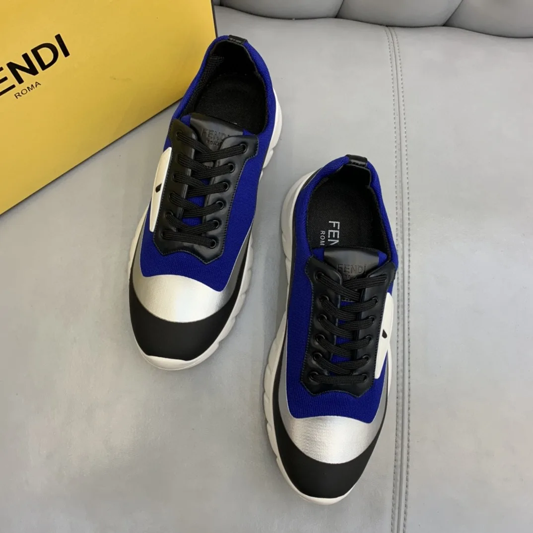 Fendi Force Low Tops Sneakers Blue/Grey - Image 5