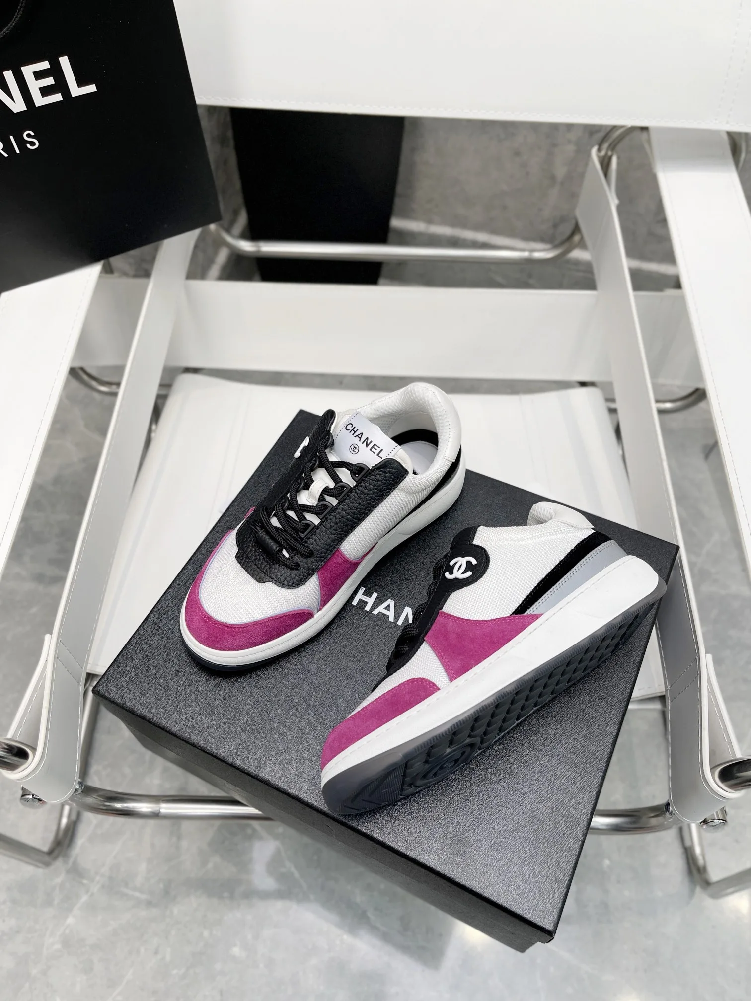 Chanel Sneakers White/Rosy , Shoes - Image 9
