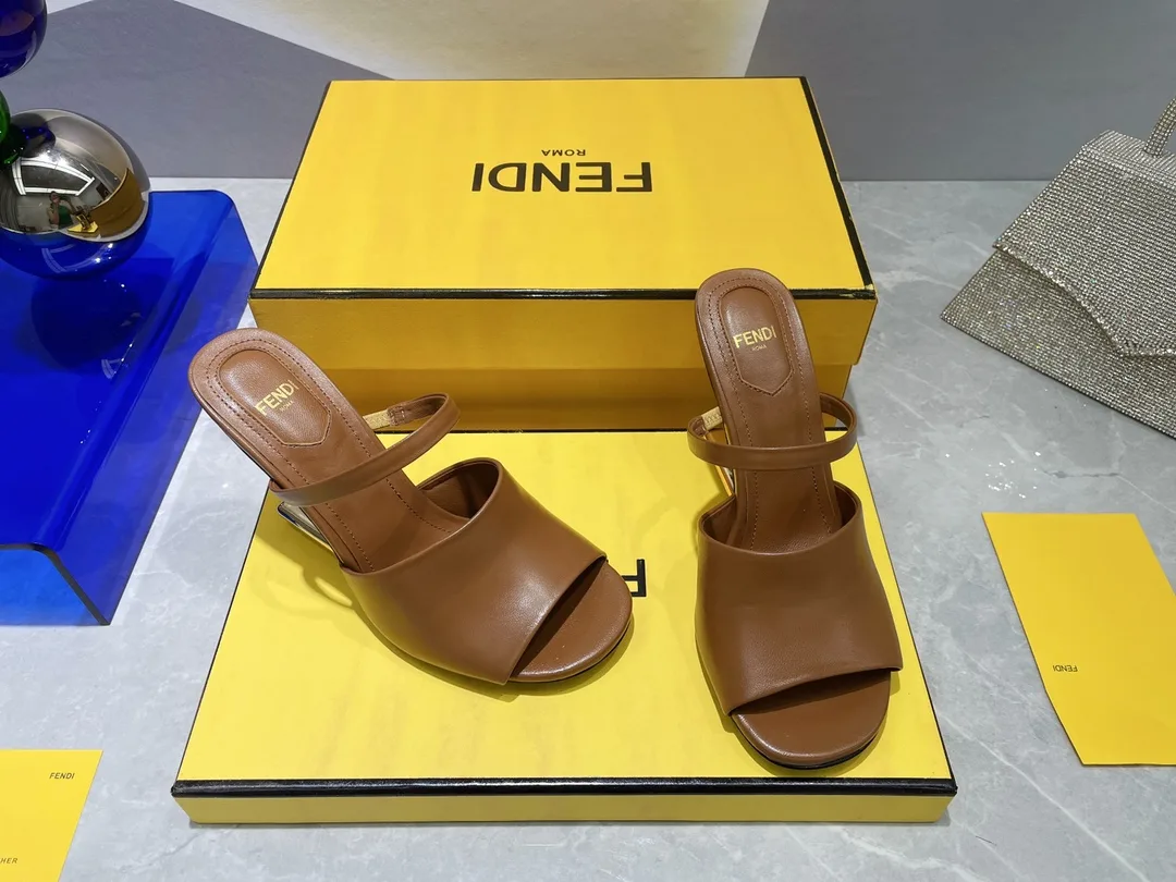 Fendi First Brown High-Heeled Sandals 8R8212NA7F148R - Image 2