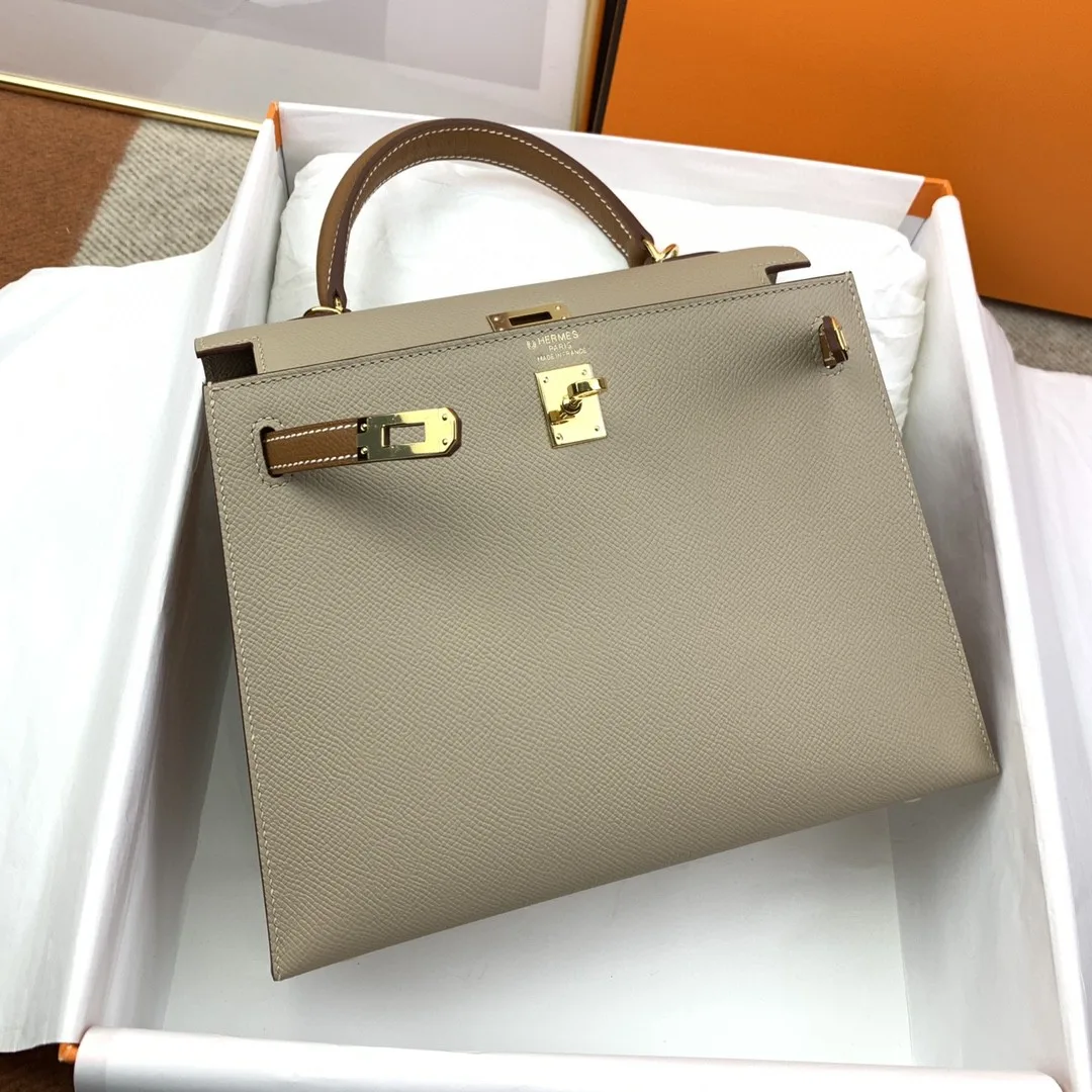 Alternative view of Hermes Kelly 25 Sellier Epsom Greige/Brown Bag