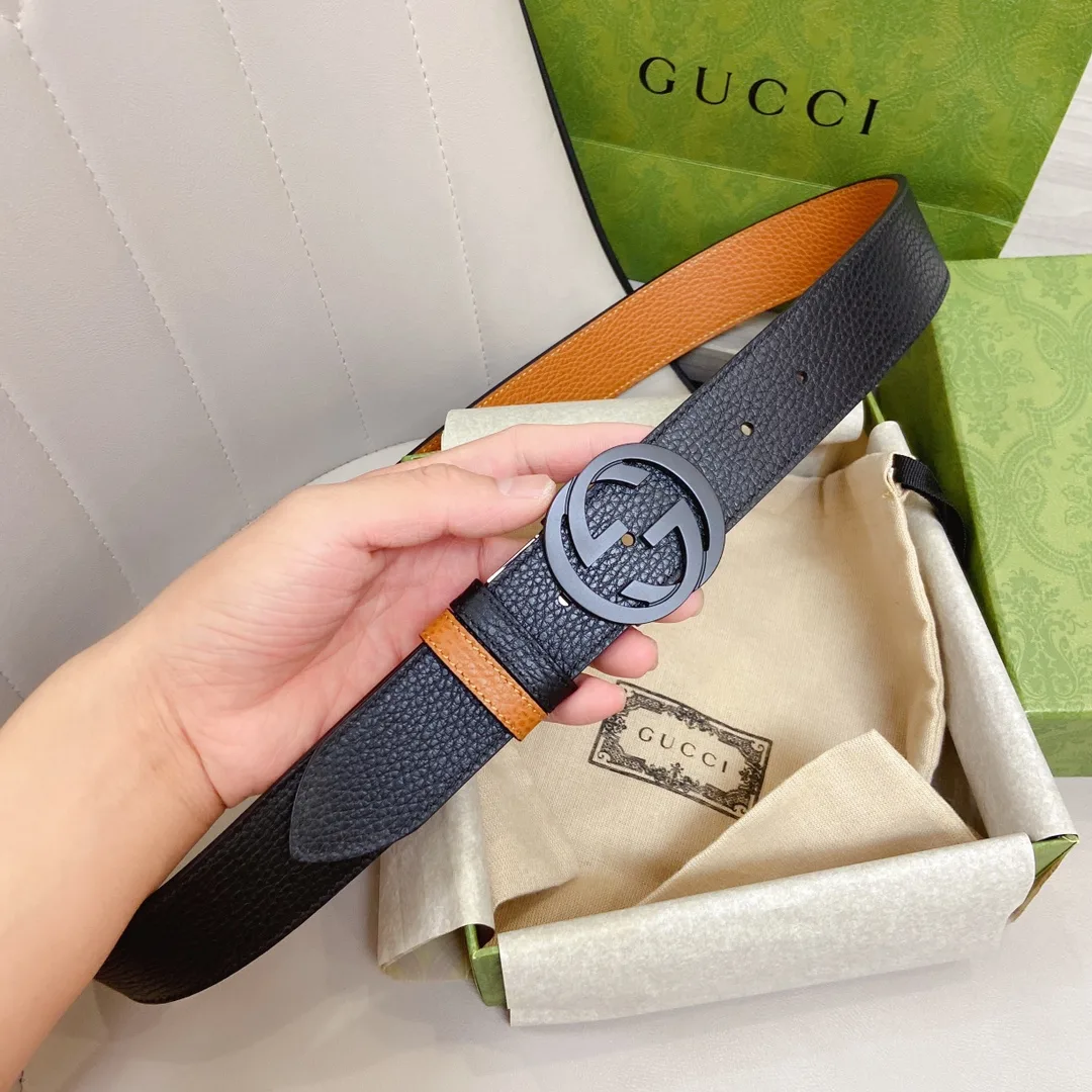 Gucci GG Marmont Reversible Belt in Black - Image 8