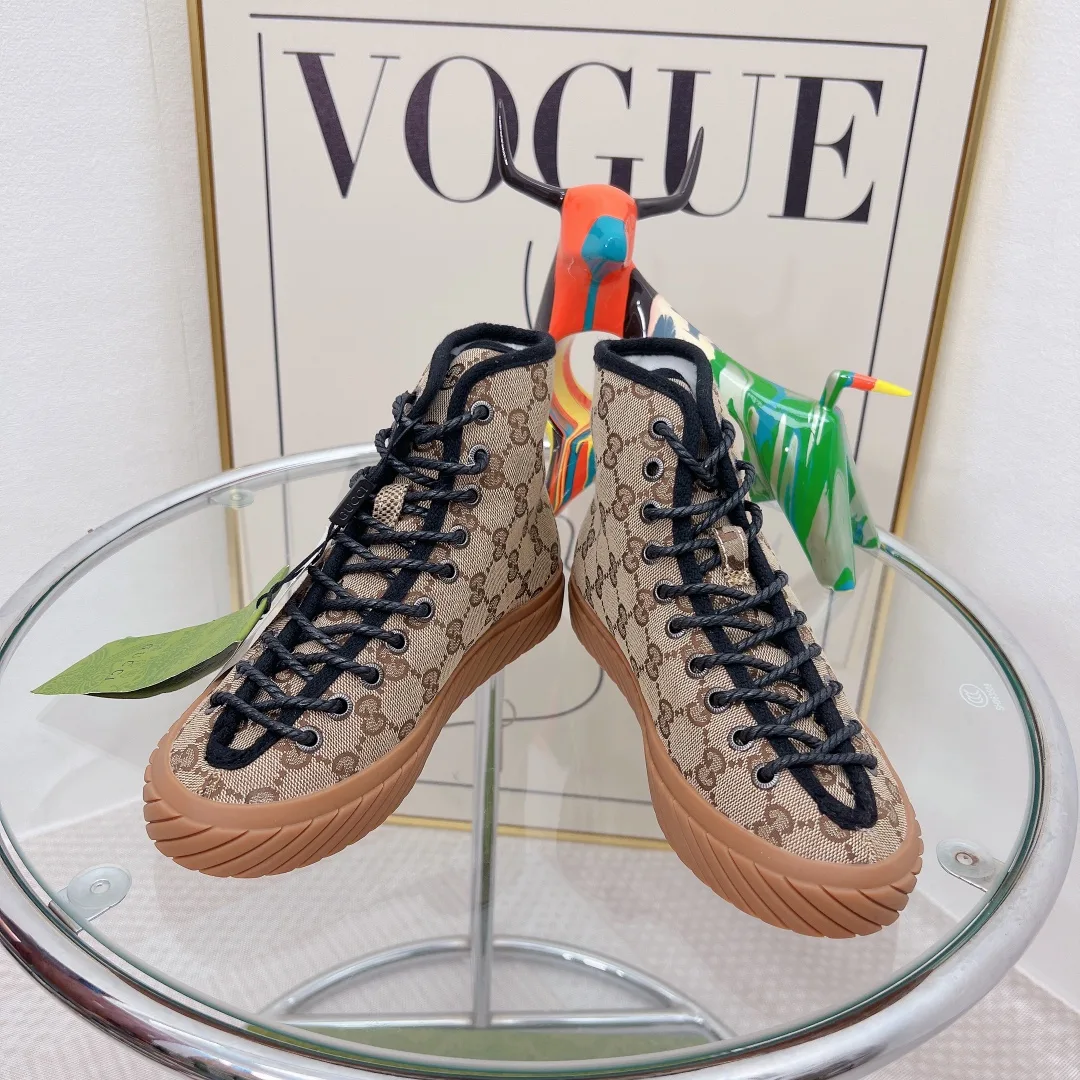 Gucci Women’s High-Top Maxi GG Sneaker Grey - Image 7