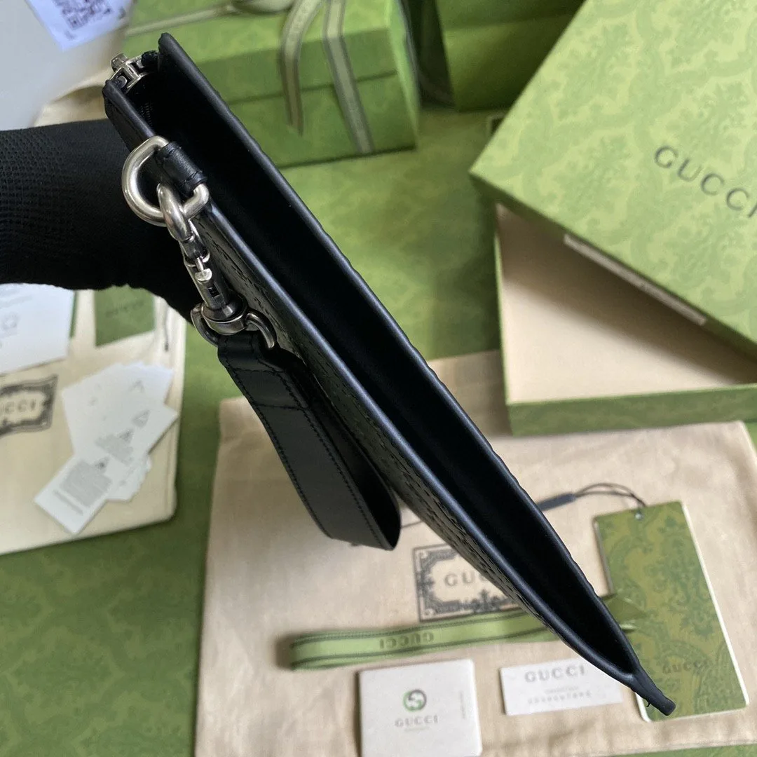 Gucci GG Embossed Pouch Black GG Embossed / - Image 6