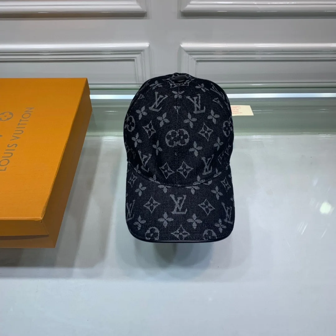 Louis Vuitton Monogram Jacquard Denim Cap Black - Image 3