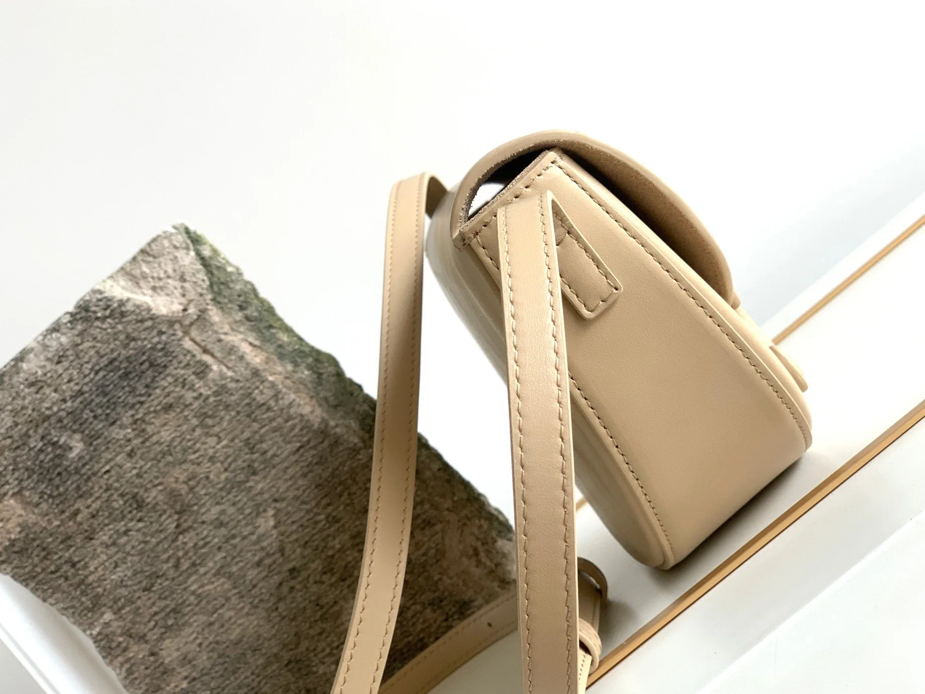Celine Besace Cuir Triomphe Bag Nude / .03ND - Image 4