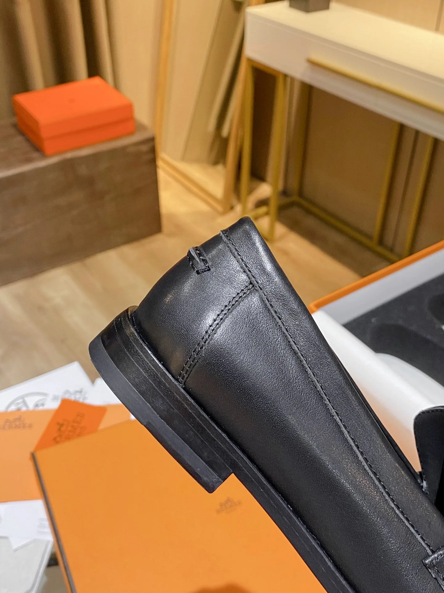 Hermes Destin Loafers Black - Image 9