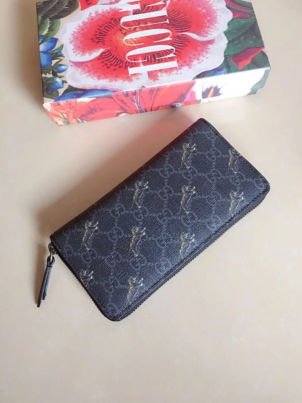 Gucci Ophidia GG Zip Around Wallet Light Blue / - Image 4