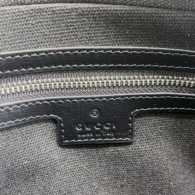 Gucci Shoulder Bag With Interlocking G / Black GG Supreme Canvas - Image 15