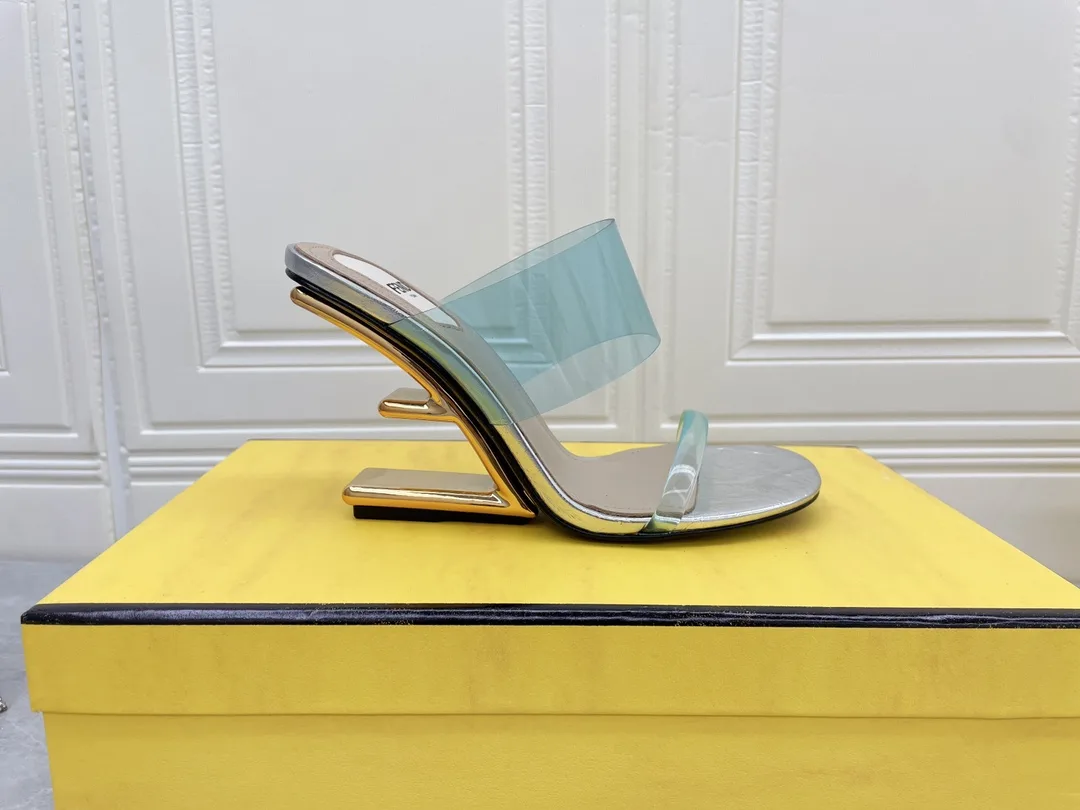 Alternative view of Fendi First Blue Transparent High-Heeled Sandals