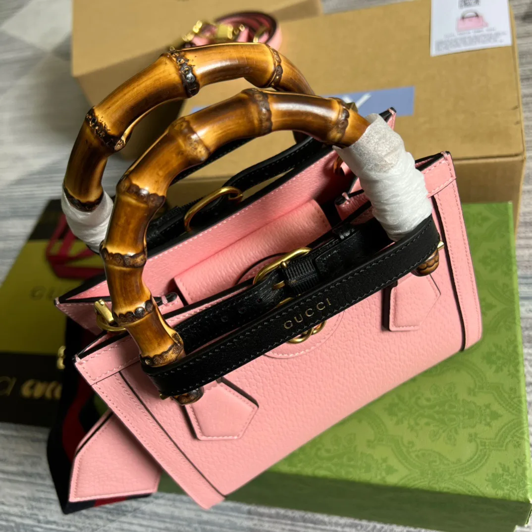 Alternative view of Gucci Diana Mini Tote Bag Pink