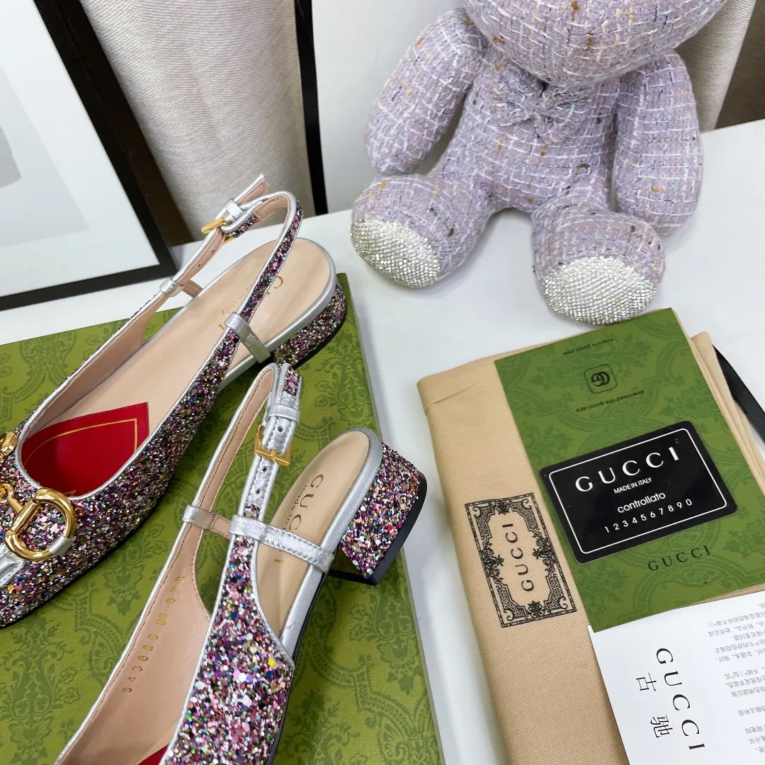Alternative view of Gucci Lovelight Slingback Mid-Heel With Horsebit Multicolor GG
