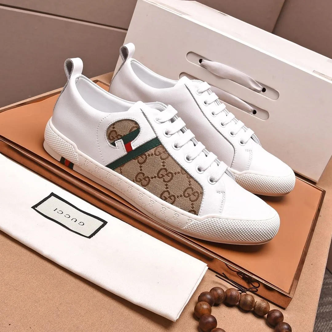 Gucci Men’s GG Sneaker With Web White And Beige