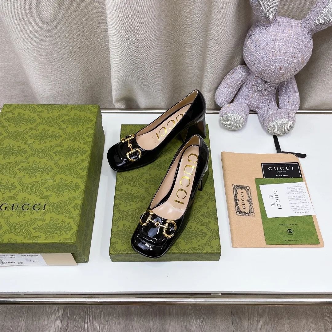 Alternative view of Gucci Women’s Mid-Heel Slingback With Horsebit Black GG