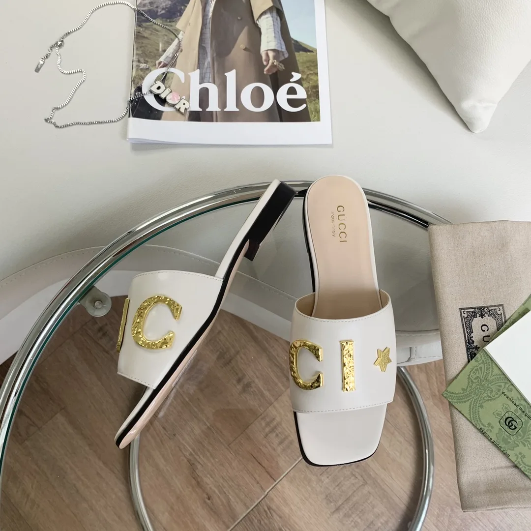 Gucci Women’s ‘Gucci’ Slide White GG - Image 4
