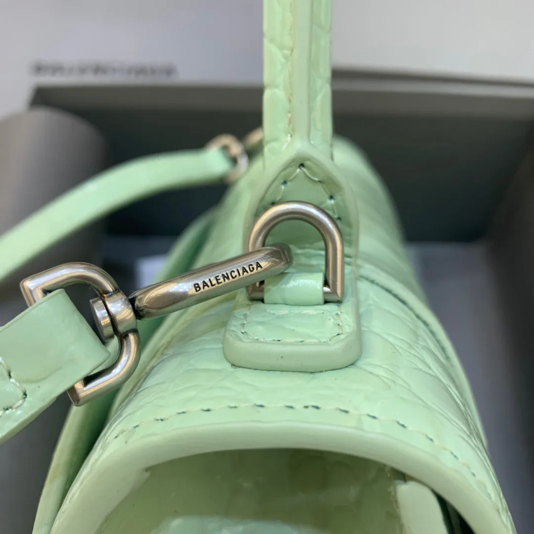 Balenciaga Hourglass Small Handbag In Light Green - Image 3
