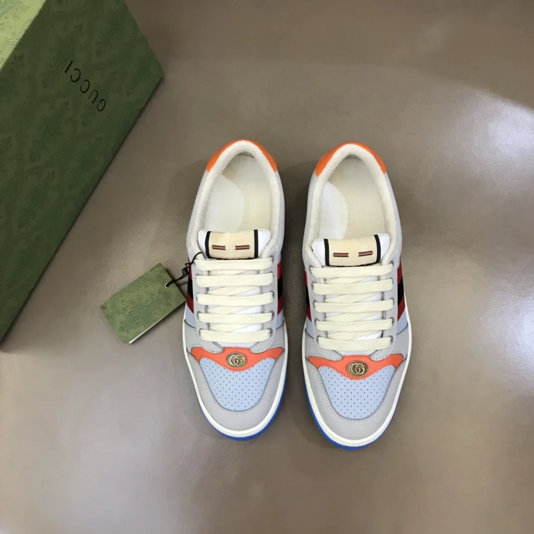 Alternative view of Gucci Gray Screener Sneakers GG Shoes 0YIA0