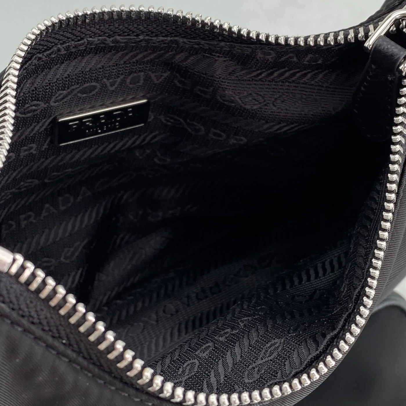 Prada Re- 2005 Saffiano Leather Bag Black - Image 4
