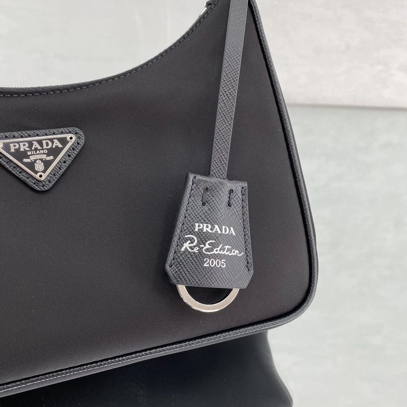 Prada Re- 2005 Saffiano Leather Bag Black - Image 2