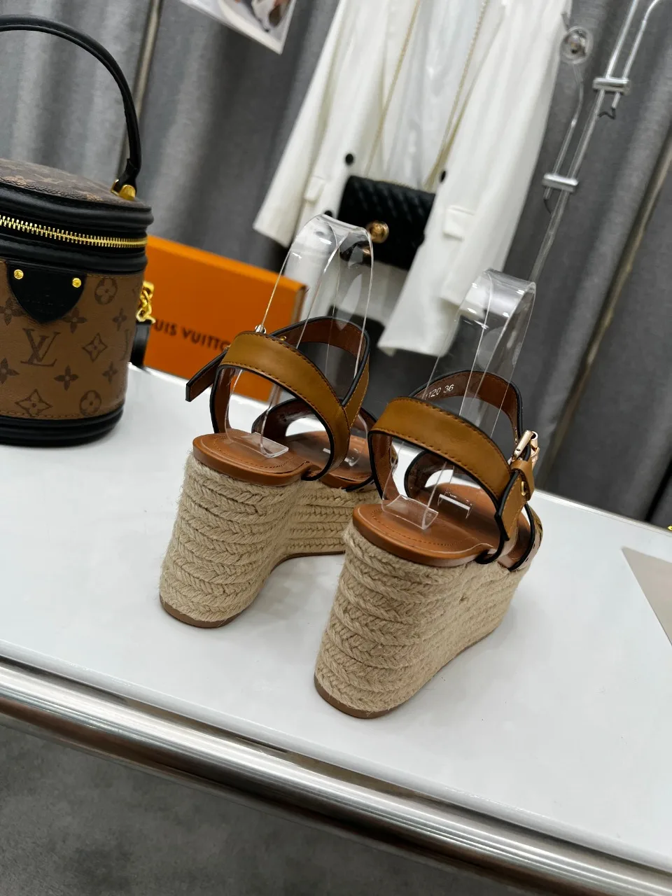Louis Vuitton Starboard Wedge Sandal Brown LV 1A9PLN - Image 8