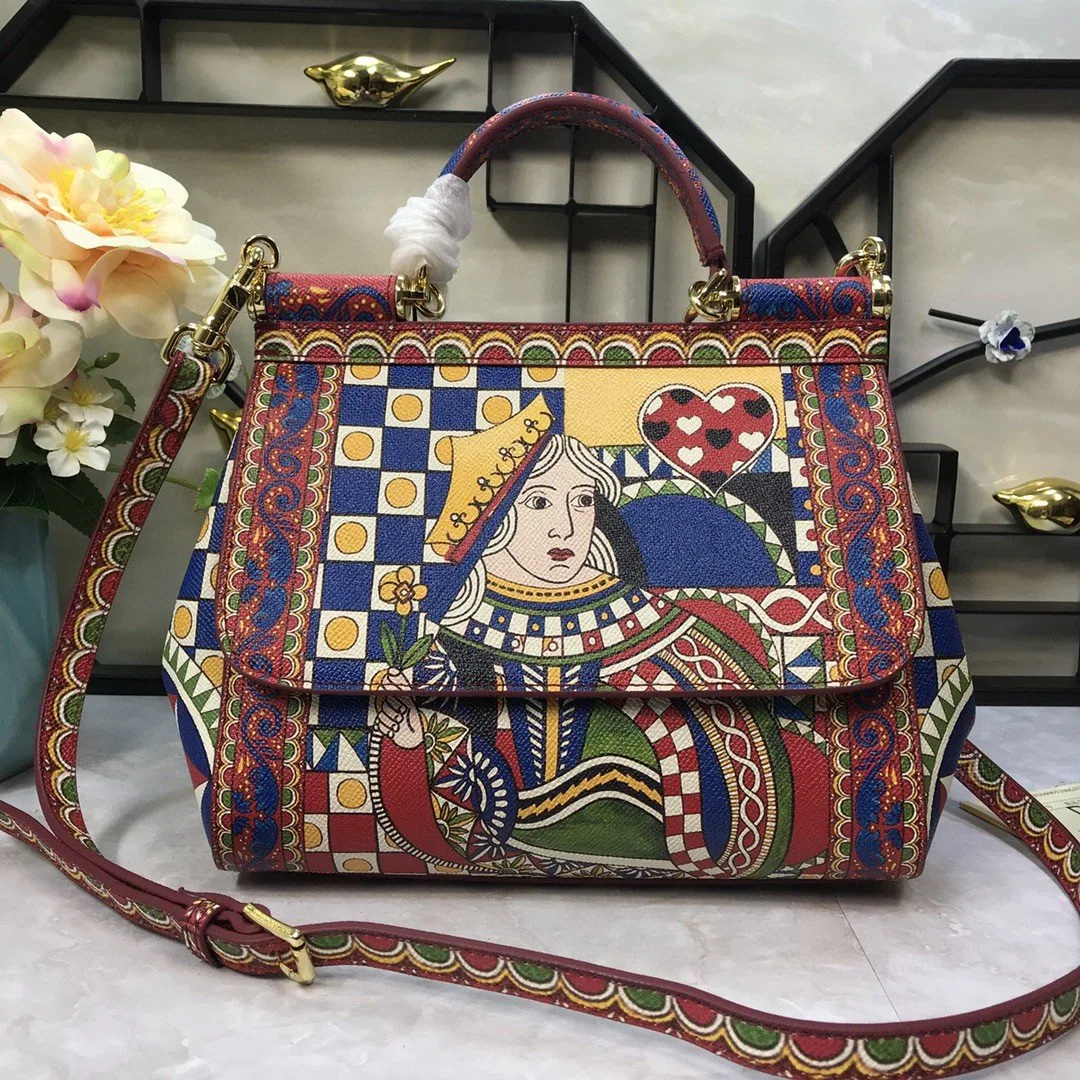 Dolce & Gabbana 90s Sicily Bag With Logo Print Multicolor / DG - Image 7