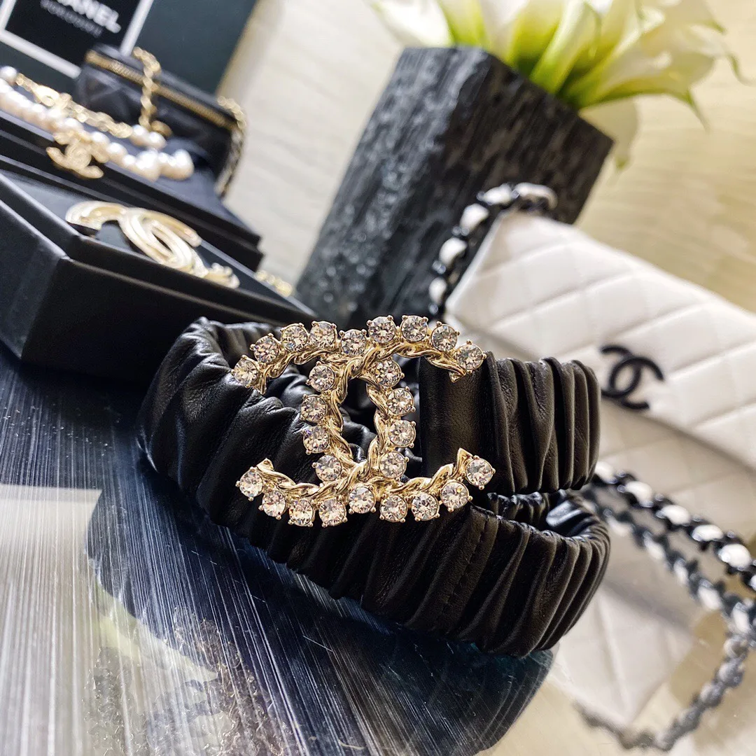 Chanel Twinkle Stone Interlocking C Buckle Belt Black - Image 5