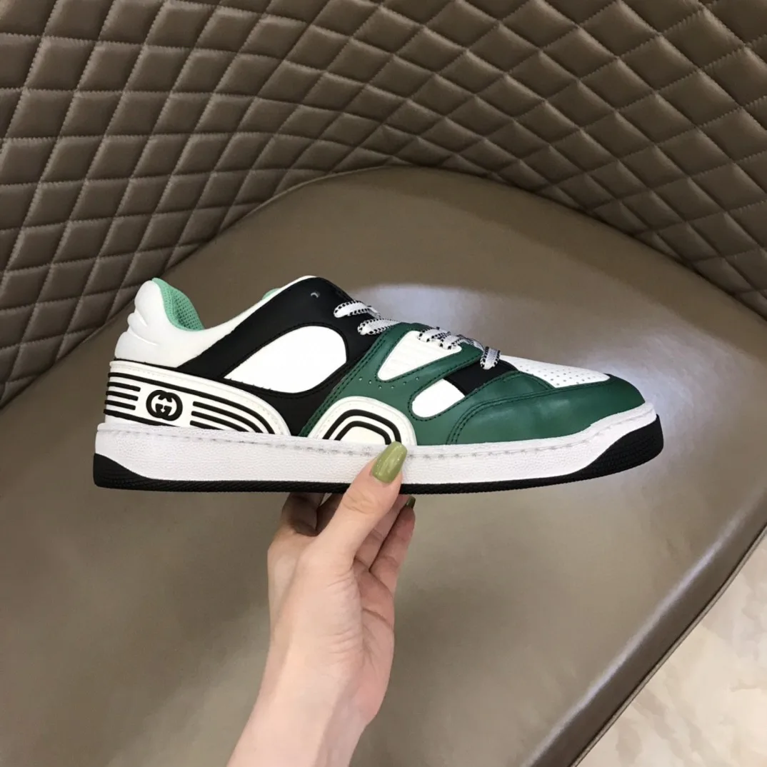 Gucci Men’s Basket Sneaker Dark Green - Image 8