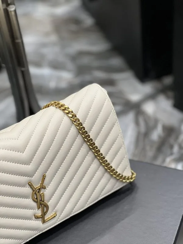 Saint Laurent Kata 99 Chain Bag White With Gold Hardware / YSL - Image 4