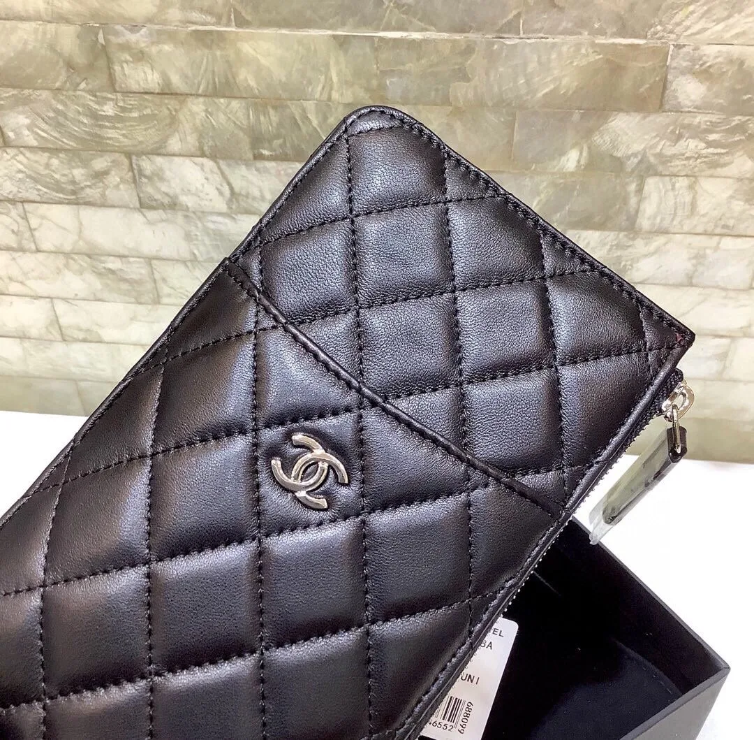 Chanel CO-CO Mini Pouch Wallet in Black , /, with Silver Hardware - Image 3