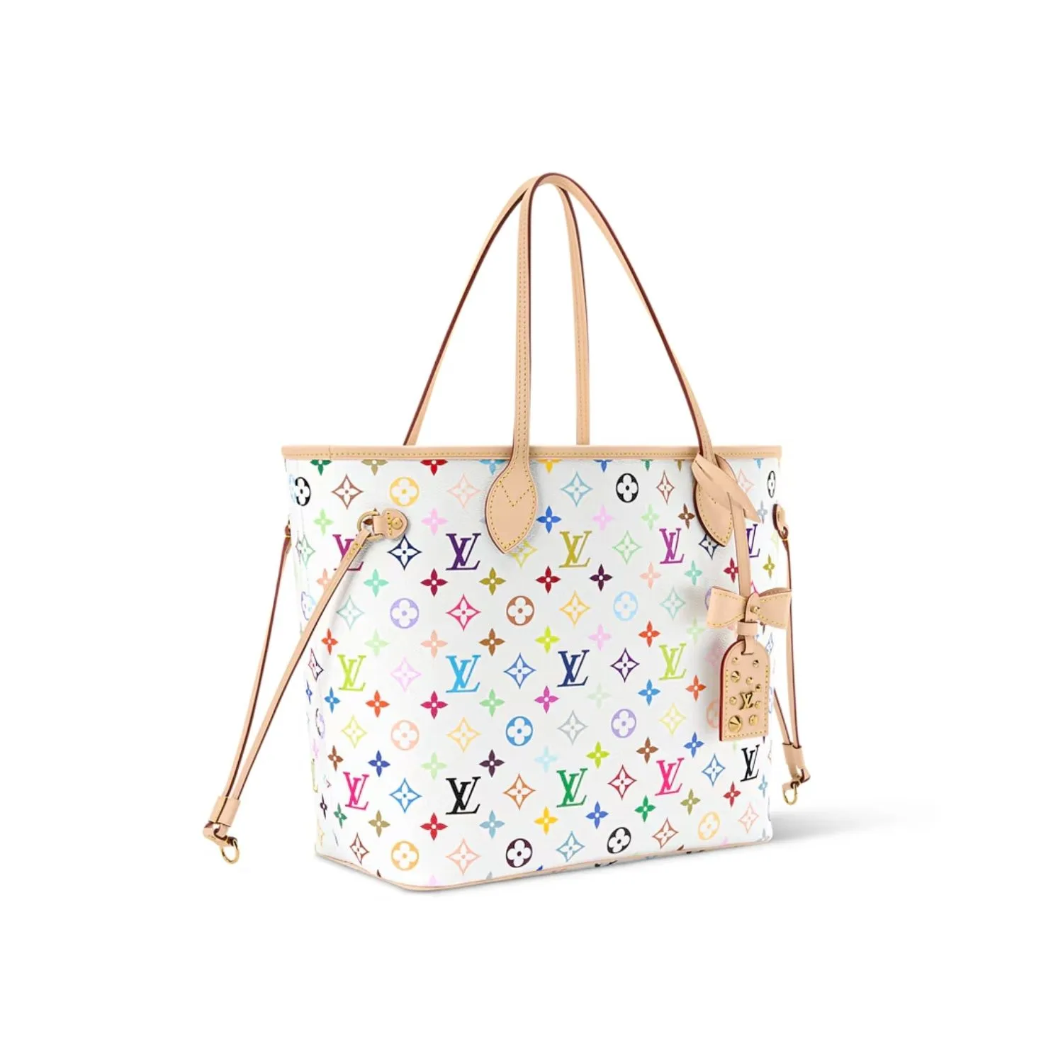 Louis Vuitton LV x TM Neverfull MM Tote Bag / Multicolor Gold Hardware - Image 6