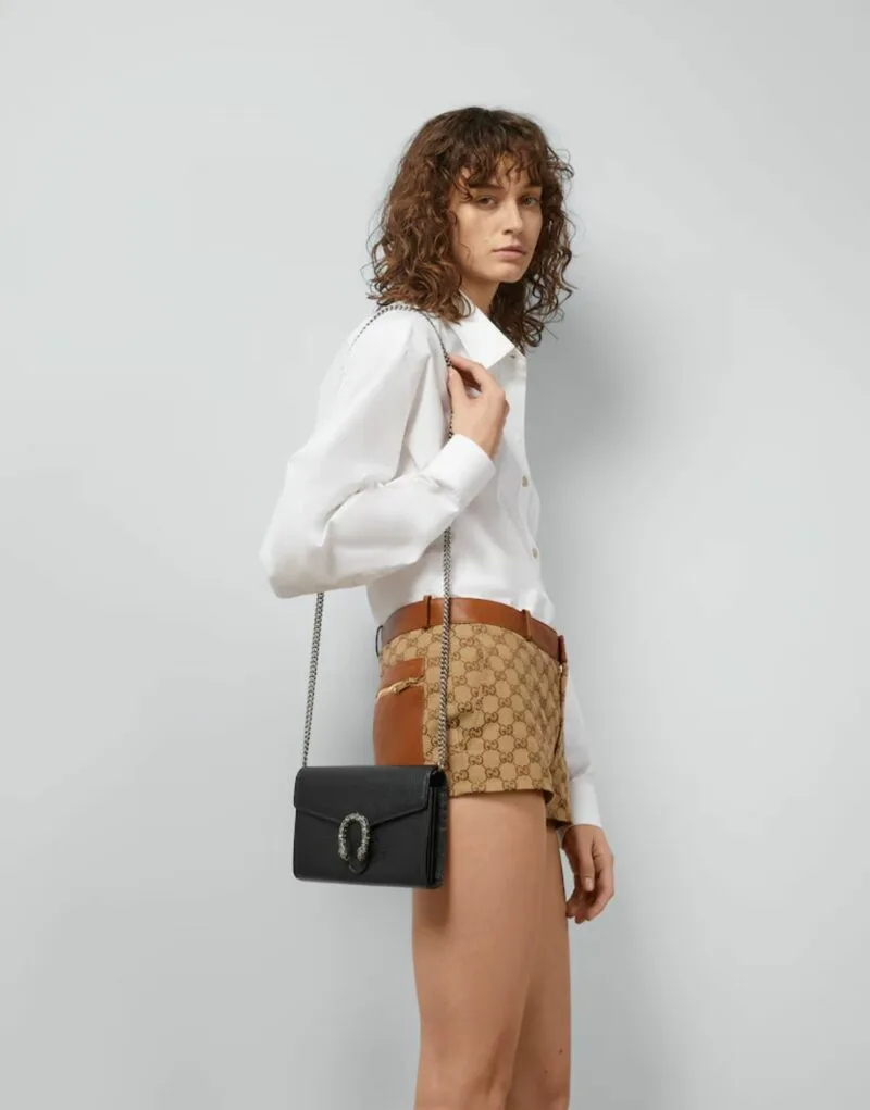 Gucci Dionysus Mini Chain Bag Black Metal-Free Tanned / GG - Image 2
