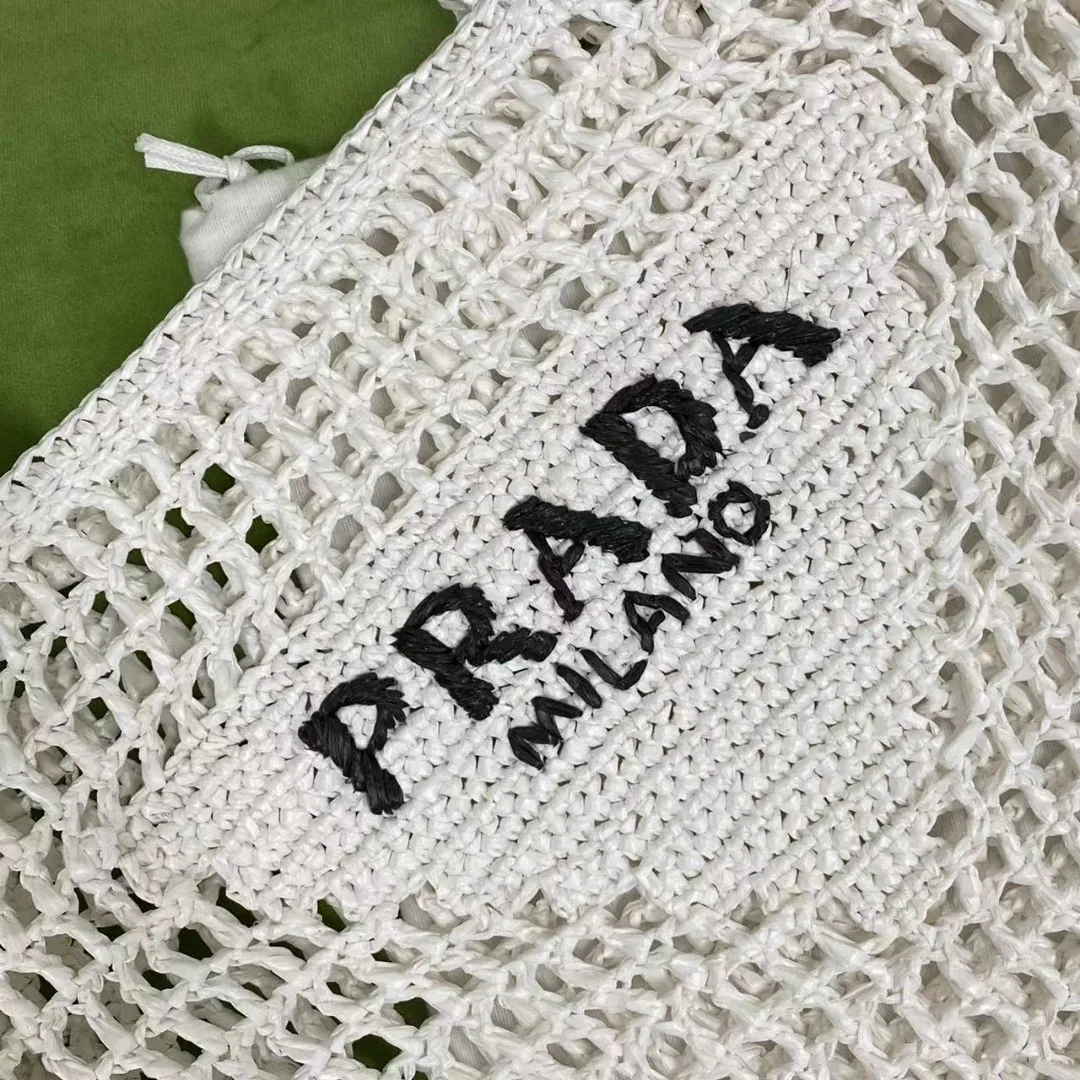 Alternative view of Prada Raffia Tote Bag White