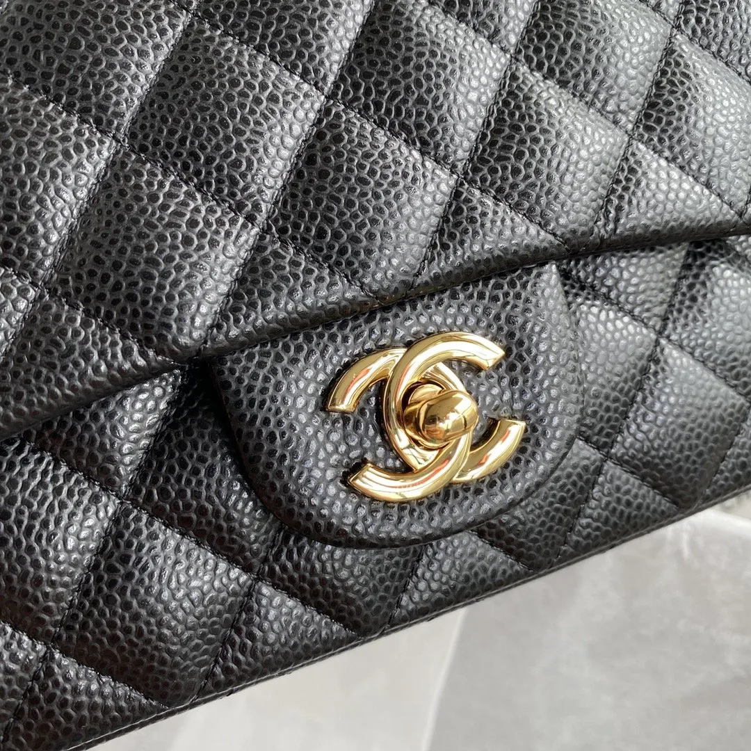 Chanel Classic Flap Bag Small Crossbody / Black Gold Hardware - Image 5