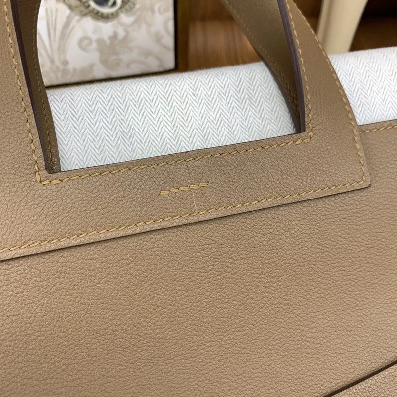 Hermes Halzan 31 Brown, Silver Toned Hardware Bag - Image 6