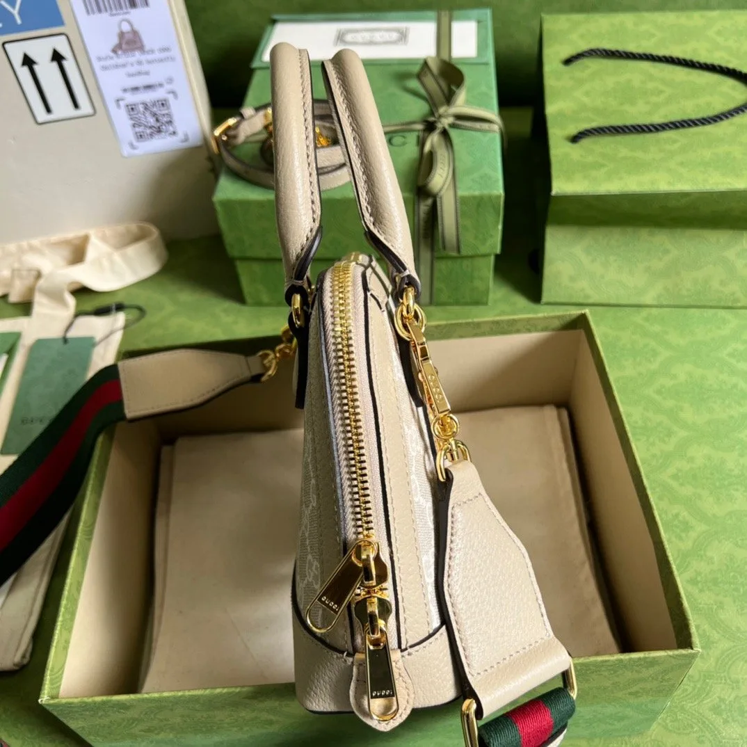 Alternative view of Gucci Horsebit 1955 GG Mini Bag Beige