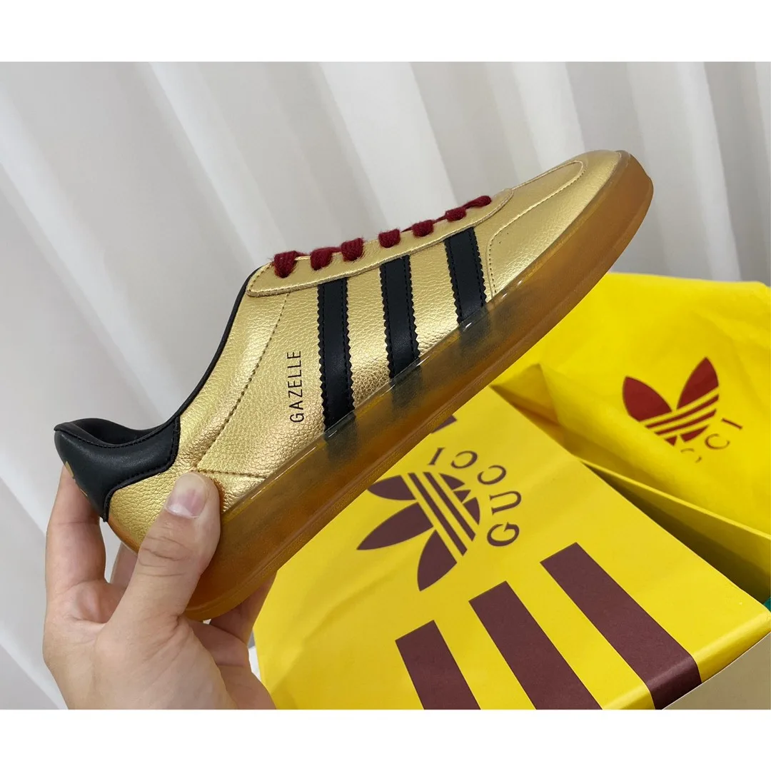 Alternative view of Gucci x Adidas Men’s Gazelle Sneaker Metallic Gold