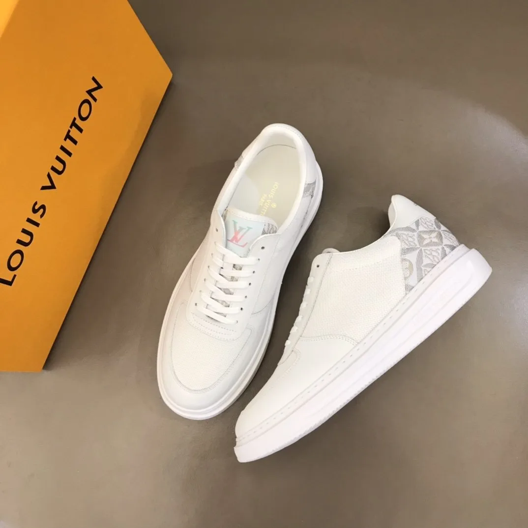 Louis Vuitton Rivoli Sneaker Monogram Metallic Canvas White - Image 3