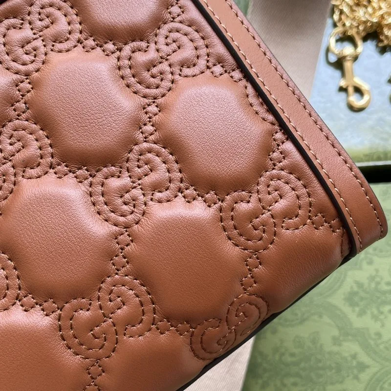 Gucci GG Matelassé Small Bag / Brown - Image 7