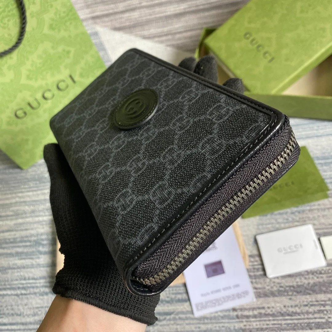 Gucci Ophidia GG Zip Around Wallet With Interlocking G Brown / - Image 6