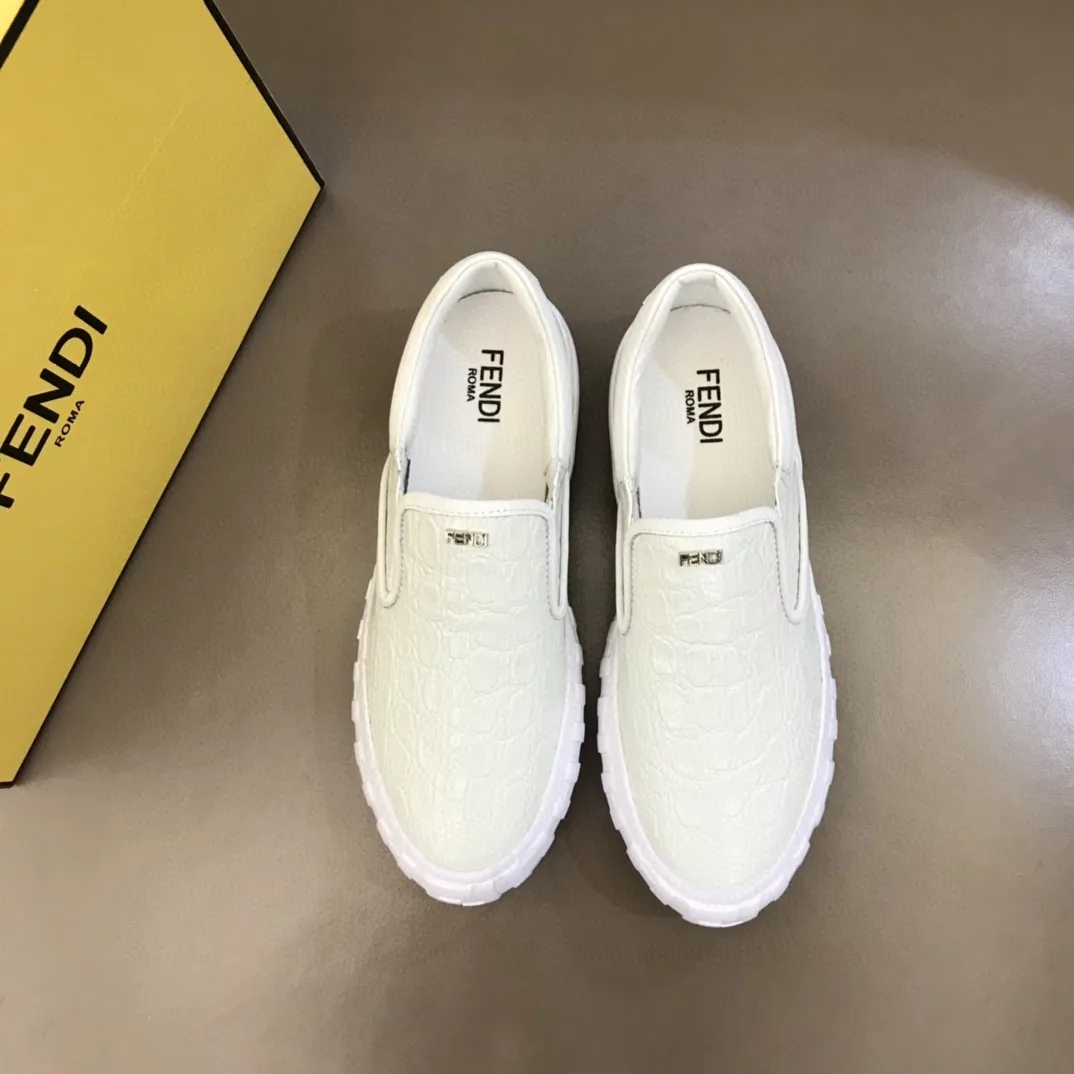 Fendi Force Slip On Sneakers White 7E1454 - Image 5