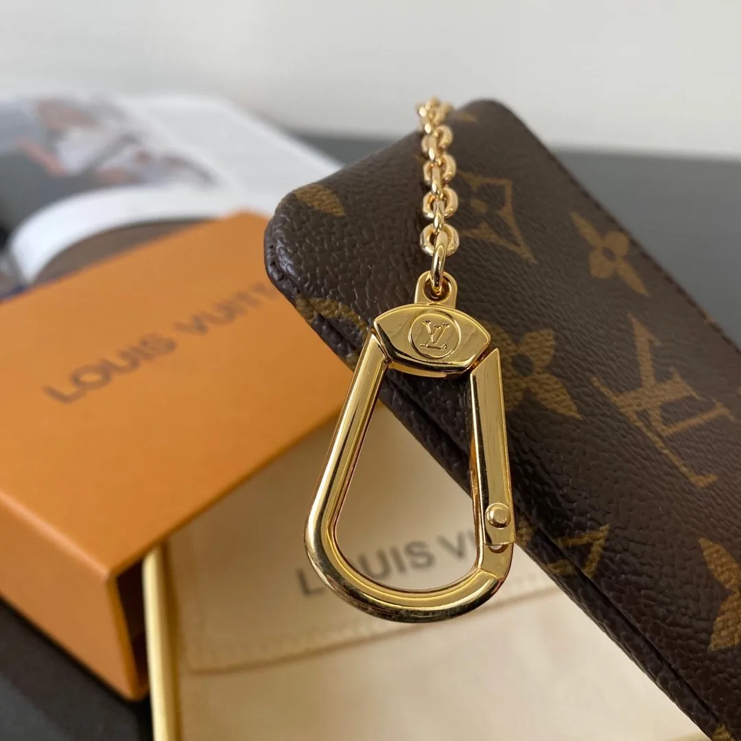 Louis Vuitton Key Pouch In Iconic Monogram Canvas Brown - Image 2
