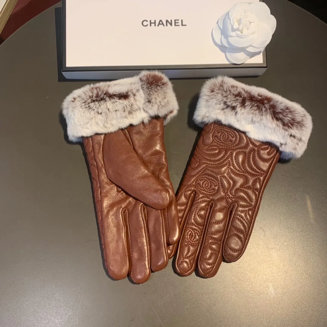 Chanel Gloves In Brown - Image 8